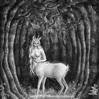 Deer girl - original artwork