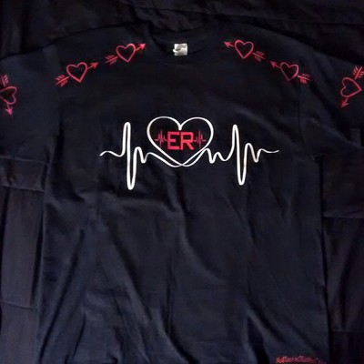 E.r (black,red&white) valentine love shirt.