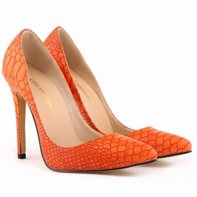 Hot style pointed super high heels snake print shoes - Thumbnail 5