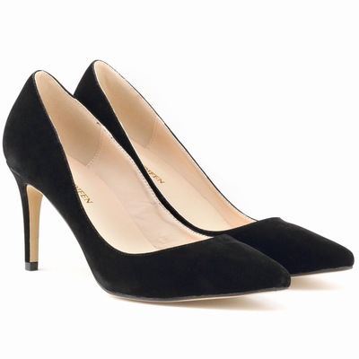 Classic pointed high-heeled shallow shoes - Thumbnail 5