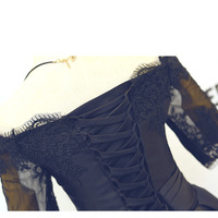 Attractive  lace short sleeve homecoming dress,short prom dress - Thumbnail 2