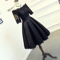 Attractive  lace short sleeve homecoming dress,short prom dress - Thumbnail 3