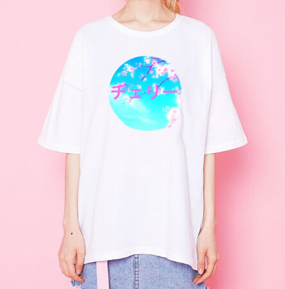 VAPORWAVE SAKURA TEE ( 2 COLOR )