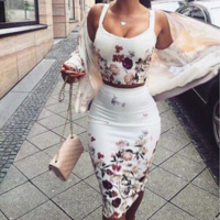 Sexy printed sling Two-piece dress   111502 - Thumbnail 2