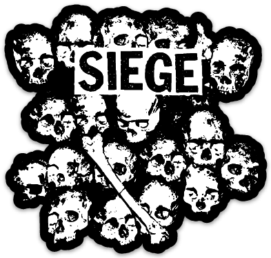 Siege "Drop Dead" Die Cut (4" x 3.79")