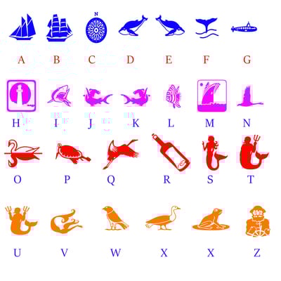 Marine time decal stickers outdoor vinyl ocean sea animals sailboat handmade - Thumbnail 5