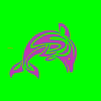 Tribal dolphin outdoor vinyl handmade sticker decal - Thumbnail 2