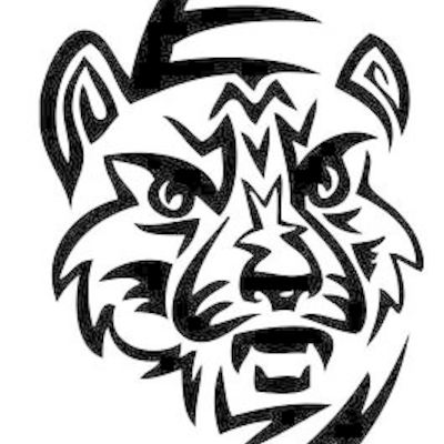 Tribal tiger outdoor vinyl handmade sticker decal wild animal - Thumbnail 2