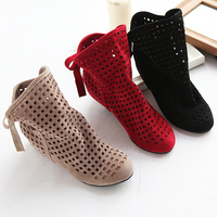 Korean Mesh Increased High Sandals Shoes - Thumbnail 2