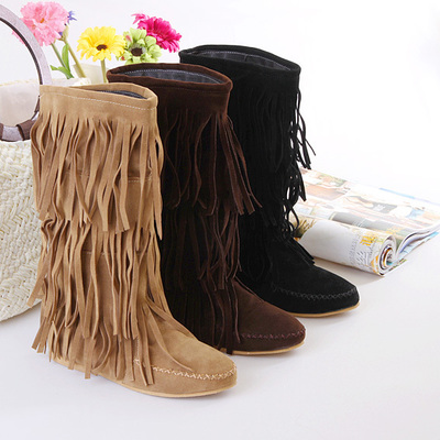 Hot style multi-layered tassel leisure short boots shoes