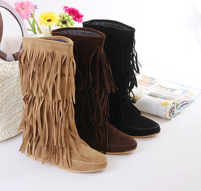 Hot Style Multi-Layered Tassel Leisure Short Boots Shoes