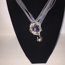Amethyst Necklace w/Best Friend Charm