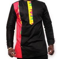 Men's African Fashion wear Kente  Multicoloured Long Sleeve Shirt Men's Fashion Men's wear Men's Clothing  - Thumbnail 2