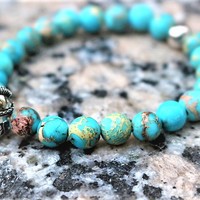 Roman Legionary Sky Blue Onyx Bracelet - Thumbnail 3