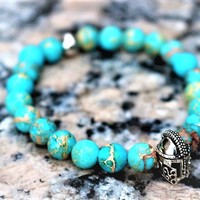 Roman Legionary Sky Blue Onyx Bracelet - Thumbnail 4