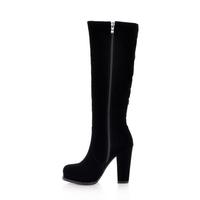 Tall Canister High Platform High Heel Knight Boots - Thumbnail 4