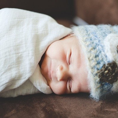 Newborn fuzzy hootie hat