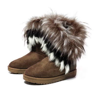 Women's winter snow boots ankle boots warm fur shoes