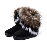 Women's Winter Snow Boots Ankle Boots Warm Fur Shoes - Thumbnail 1