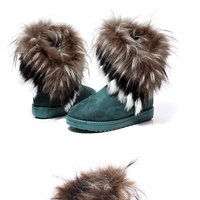 Women's Winter Snow Boots Ankle Boots Warm Fur Shoes - Thumbnail 3