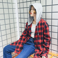 CHECKER LONG SLEEVE SHIRT ( RED / BLACK ) - Thumbnail 2