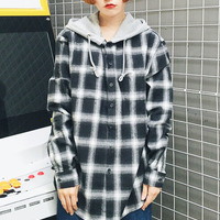 CHECKER LONG SLEEVE SHIRT ( RED / BLACK ) - Thumbnail 4