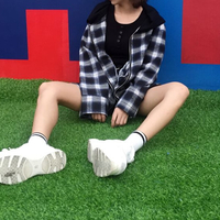 Free Shipping-CHECKER ZIP UP JACKET - Thumbnail 4