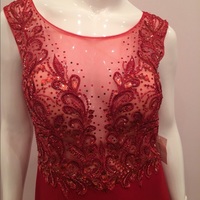 Red Beading Sexy Charming prom dress, sexy prom dress,Charming prom dress, long prom dress,prom dresses, elegant prom dress, prom dress Z49 - Thumbnail 1