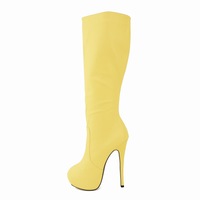 Fashion High Platform Round Head Knee-High Boots - Thumbnail 2