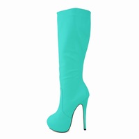 Fashion High Platform Round Head Knee-High Boots - Thumbnail 3