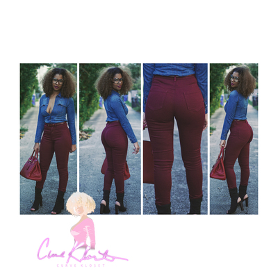 Burgundy coco jeans