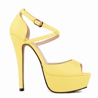 Sexy Nightclub Matte Cross Strap Women's Sandals - Thumbnail 1