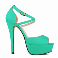 Sexy Nightclub Matte Cross Strap Women's Sandals - Thumbnail 2