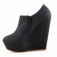 Sexy High-Heeled Wedge Nightclub High Boots - Thumbnail 3