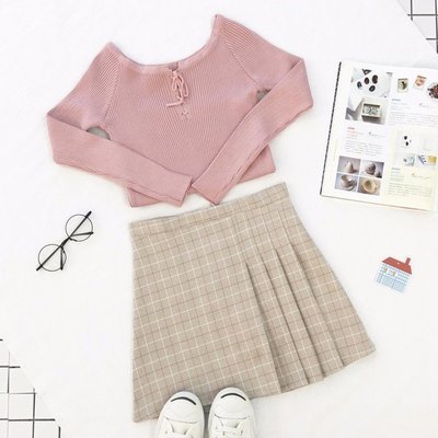 Half-pleated schoolgirl skirt - Thumbnail 5