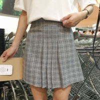 Half-pleated Schoolgirl Skirt - Thumbnail 1
