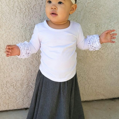 Baby/toddler maxi skirt with yoga band