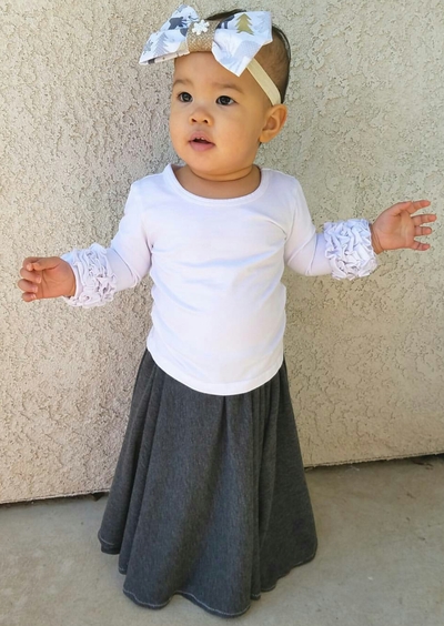 Baby/Toddler Maxi skirt with yoga band