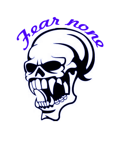 Fear none vinyl skull outdoor vinyl decal handmade