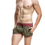 Green Men's fashion low rise sports gym running athletics quick dry causal shorts #1024-3