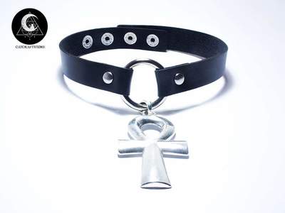Ankh black choker