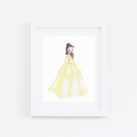 Belle 1 Watercolor Print - Thumbnail 1