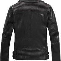 New Ribbed Leather jacket for mens new fashion - Thumbnail 1