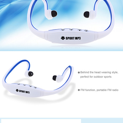 Sport mp3 player headphone with fm