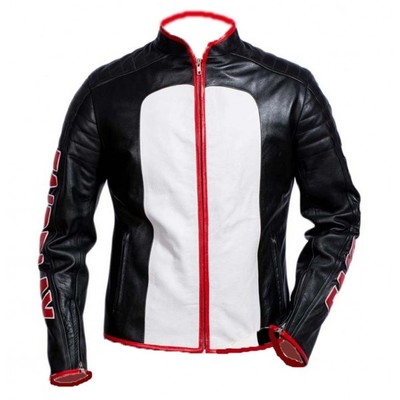 MISTER TERRIFIC BLACK LEATHER JACKET FOR MEN'S