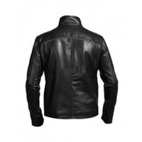 Punisher Skull Black leather jacket Men's - Thumbnail 1