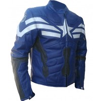 CAPTAIN AMERICA SILVER STAR CLIBRITY LEATHER JACKET - Thumbnail 2