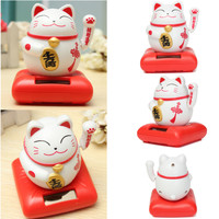 Good Fortune Feng Shui Cat! Solar Powered Maneki Neko Welcome Luck & Fortune Cat! - Thumbnail 4
