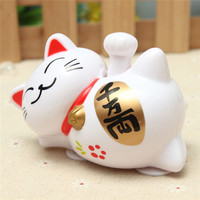 Good Fortune Feng Shui Cat! Solar Powered Maneki Neko Welcome Luck & Fortune Cat! - Thumbnail 1