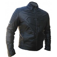 SUPERMAN SMALLVILLE MAN OF STEEL GENUINE LEATHER JACKET MEN'S - Thumbnail 1